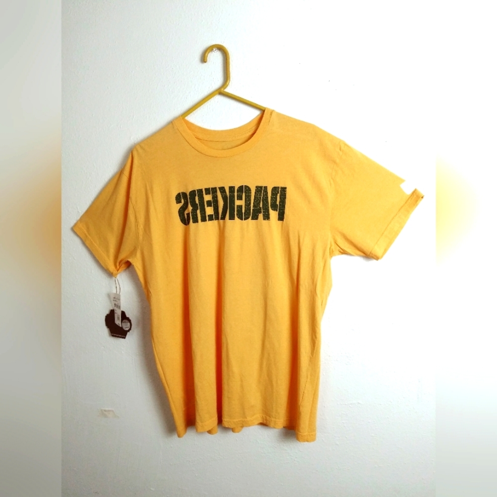 RetroSport Packers Casual Junior T- Shirt Size Large Yellow